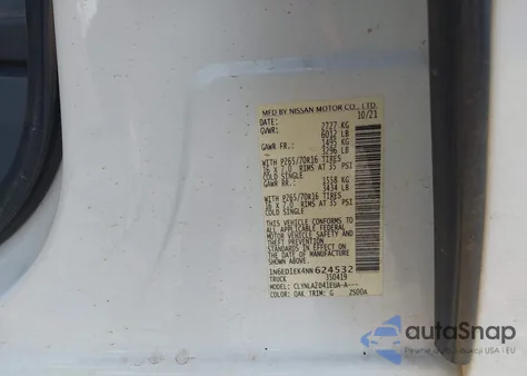 2022 Nissan Frontier S 4X4 z USA, uszkodzony, nr VIN 1N6ED1EK4NN624532